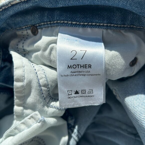 MOTHER The Runaway Step Fray Jeans Size 27 - Picture 2 of 4